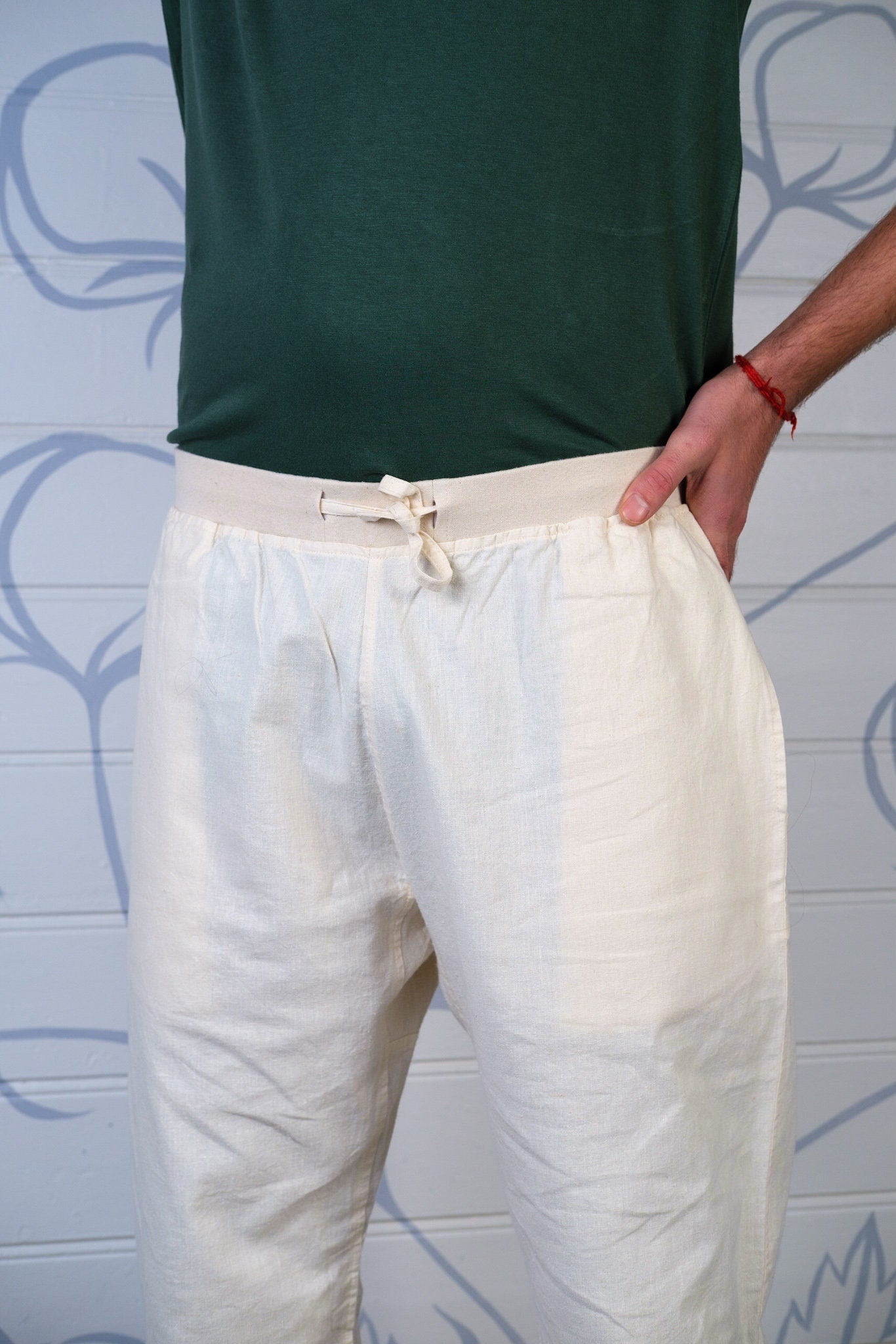 Hemp & Organic Cotton Yoga trousers - Mens indian style yoga pants