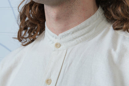 100% Hemp slim fit shirt - Handmade in Nepal - Slim fit - Corozo buttons