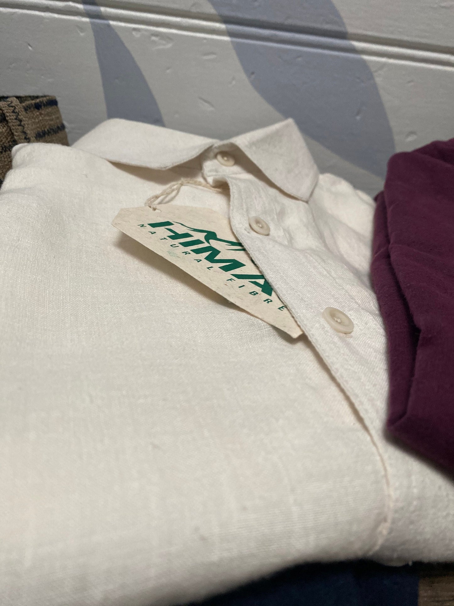 100% Hemp slim fit shirt - Handmade in Nepal - Slim fit - Corozo buttons