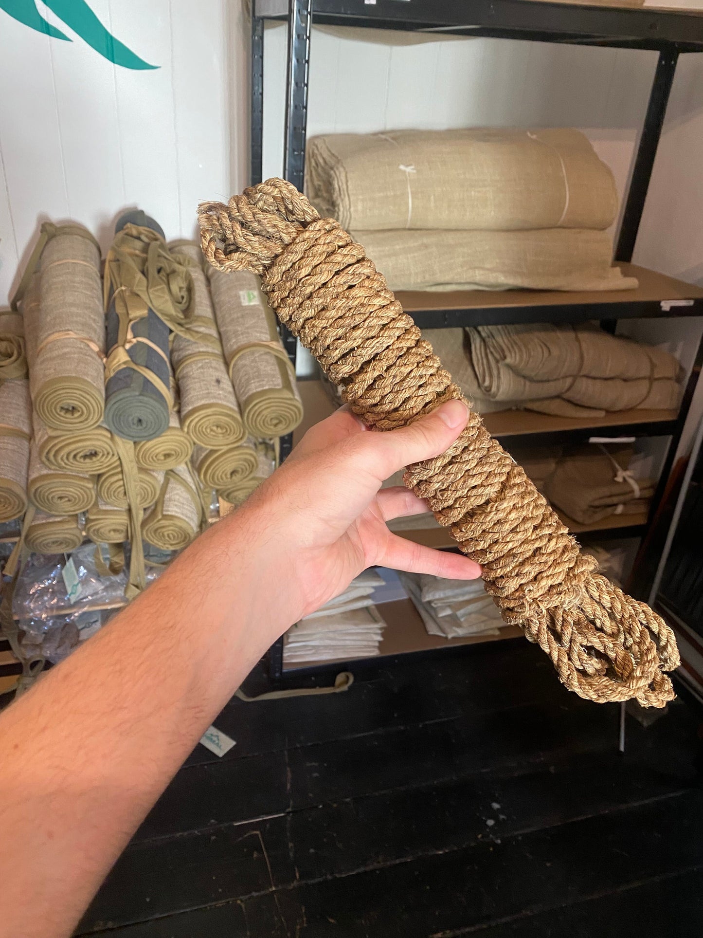 100% Hemp rope - Traditionally handmade Hemp rope - 12m