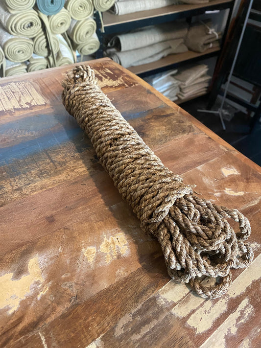 100% Hemp rope - Traditionally handmade Hemp rope - 12m